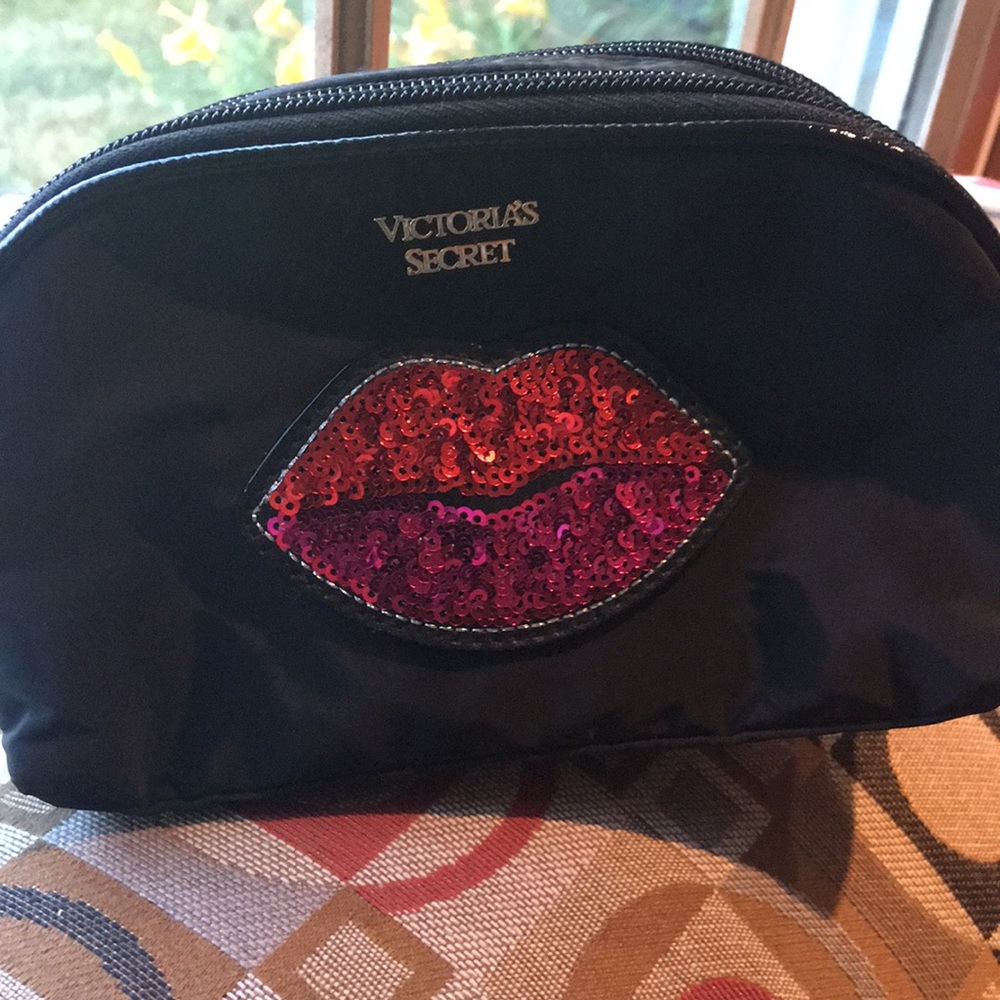 Black Victoria Secret cosmetic bag